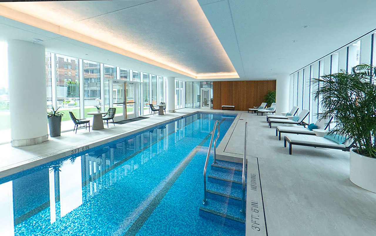 75-foot Indoor Lap Pool With Hot Tub