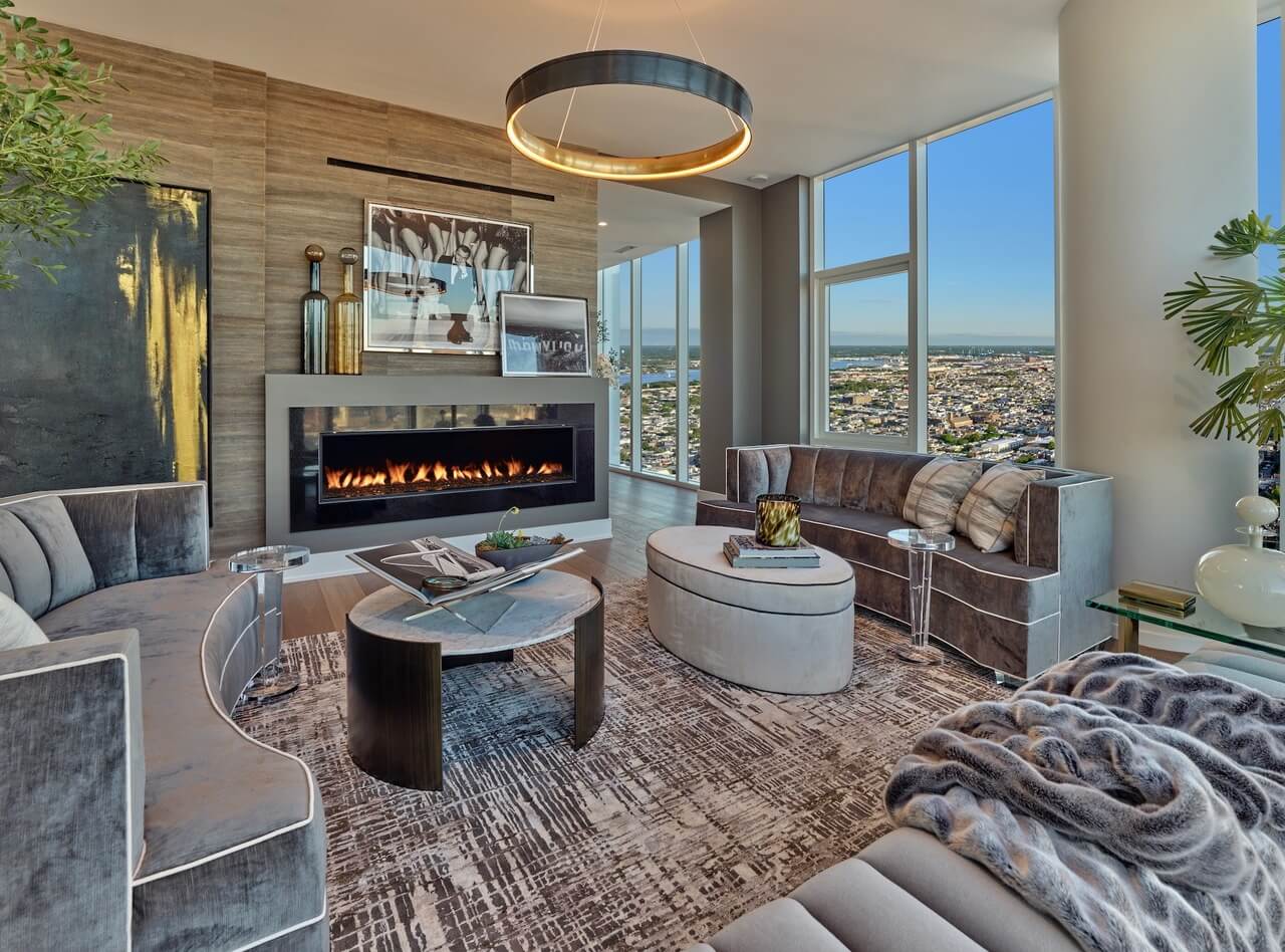 Image of arthaus penthouse two great room fireplace